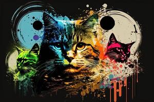 International Cat Day abstract illustration photo