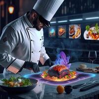 smart chef of the future illustration photo
