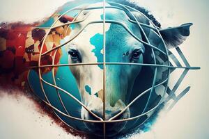 internacional animal derechos día. diciembre 10 ilustración generativo ai foto