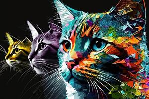 International Cat Day abstract illustration photo
