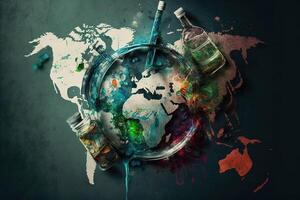 International world day against drug abuse and illicit trafficking abstract illustration photo