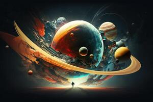 international day of human space travel abstract illustration photo