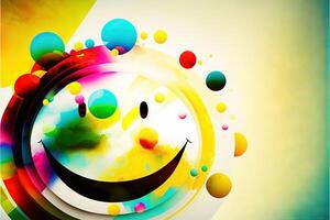 international happyness day abstract illustration photo