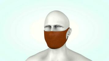 Mensch Zahl tragen Gesicht Maske video