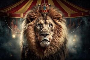 Lion Circus animal illustration photo