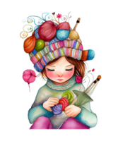 Knitting Watercolor Sublimation png