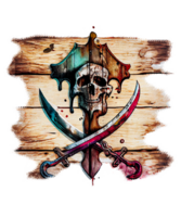 pirate aquarelle océan sublimation ai génératif png