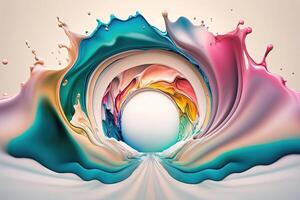 líquido túnel hecho de pastel colores de primavera ilustración generativo ai foto