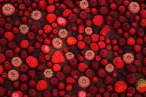 red fruits blended top view illustration photo