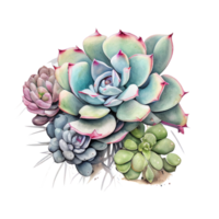 saftig Clip Art Kaktus Natur Pflanze mit Dornen und blühen ai generativ png