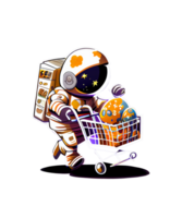 Astronaut Aquarell Clip Art ai generativ png