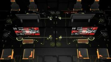 Network control room, sci-fi concept. video