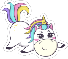 Unicorn stickers cartoon png