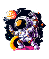 astronaute aquarelle clipart ai génératif png