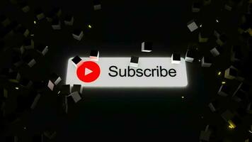 Social media subscribe animation. video