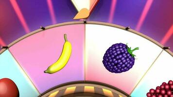 Children video animation, Wheel of fruit Pineapple