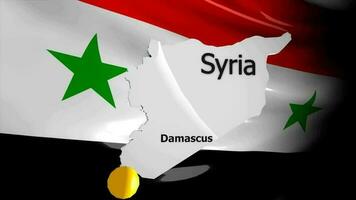 crise localização mapa Series, Síria. video