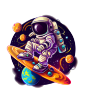 astronaut vattenfärg ClipArt ai generativ png