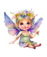 Baby Fairy Watercolor Sublimation png