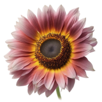 Pink sunflower watercolor illustration, png