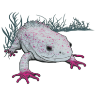 Axolotl acquerello illustrazione, ai generativo png