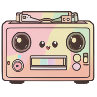 Vintage kawaii tape, nostalgic 80s sticker, png