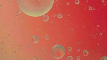 Öl Blase ziehen um auf Wasser Konzept minimal Hintergrund, Ölgemälde Räume mit Luftblasen video