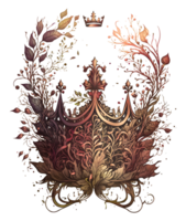 Royal Queens crown watercolor clipart, AI Generative png