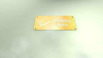 Publique fumeur zone, isoler, ventiler, fume. video