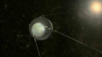 1957 sputnik 1 primo artificiale terra satellitare, spazio. video