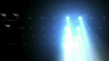 Concert lights flood animation, bright, blue, white, stage. video