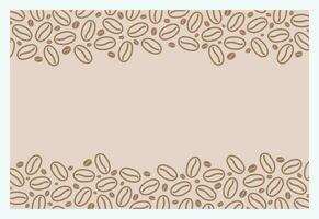 Editable Coffee Bean Top and Bottom Wallpaper Background Vector