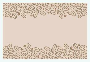 Editable Coffee Bean Top and Bottom Wallpaper Background Vector