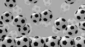 Fußball Ball Füllung oben Räume Animation, Alpha Kanal inbegriffen. video