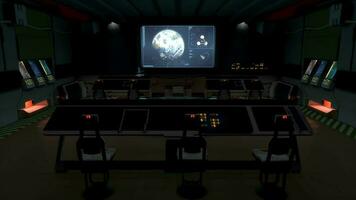 futuriste science fiction commander centre v2. video
