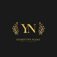 YN Initial beauty floral logo template vector