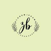 ZB Initial beauty floral logo template vector