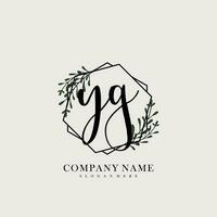 YG Initial beauty floral logo template vector