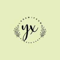 YX Initial beauty floral logo template vector