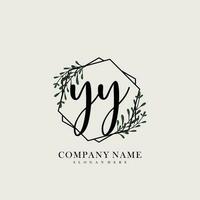 YY Initial beauty floral logo template vector