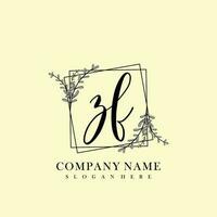 ZF Initial beauty floral logo template vector