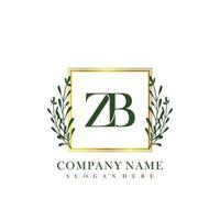 ZB Initial beauty floral logo template vector