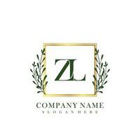 ZL Initial beauty floral logo template vector