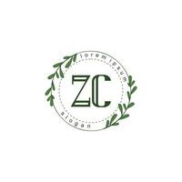 ZC Initial beauty floral logo template vector