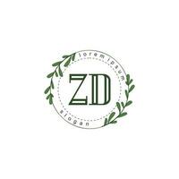 ZD Initial beauty floral logo template vector