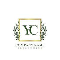 YC Initial beauty floral logo template vector