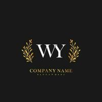 WY Initial beauty floral logo template vector