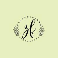 ZF Initial beauty floral logo template vector