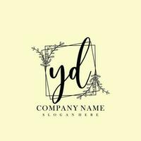 YD Initial beauty floral logo template vector