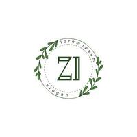 ZI Initial beauty floral logo template vector